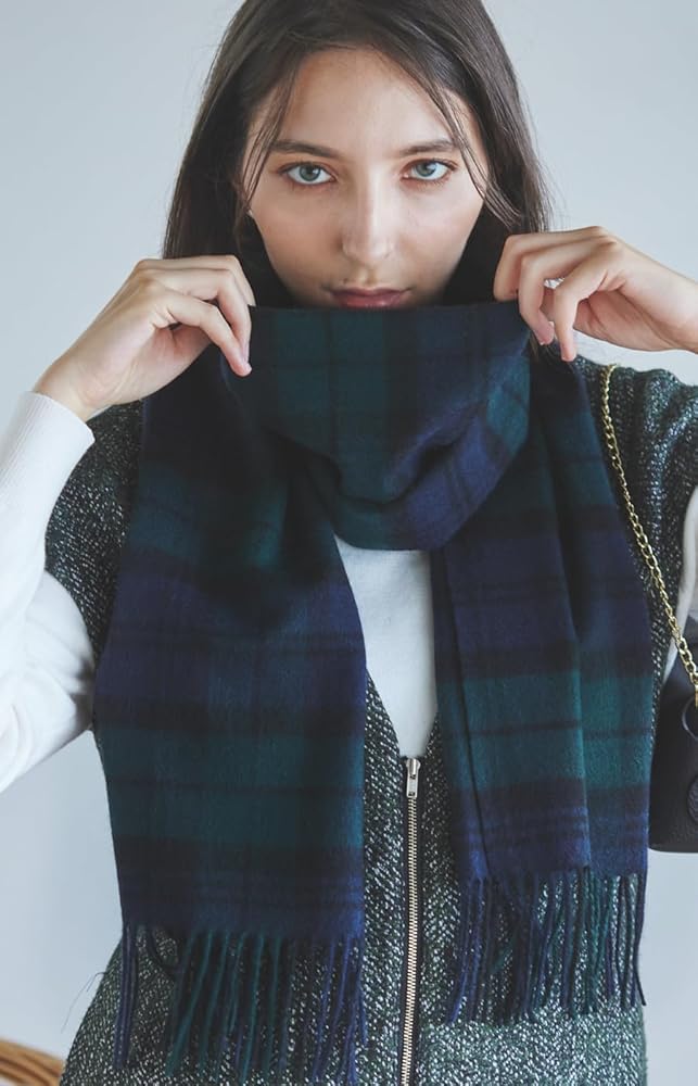 Amazon | [GILDARA] CH33 カシミヤ 100％ カシミア タータン